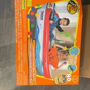 Bass Pro Shops Red and White Inflatable Boat Ball Pit NO BALLS